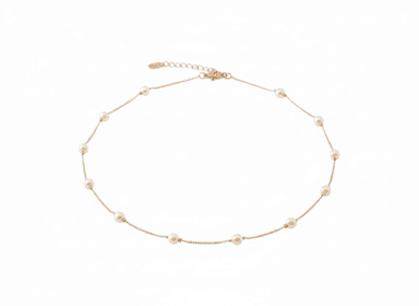 COLLAR CON PERLAS DORADO