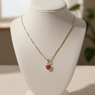 COLLAR DIJE FRESA ROJA - 2