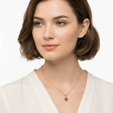 COLLAR DIJE FRESA ROJA - 3