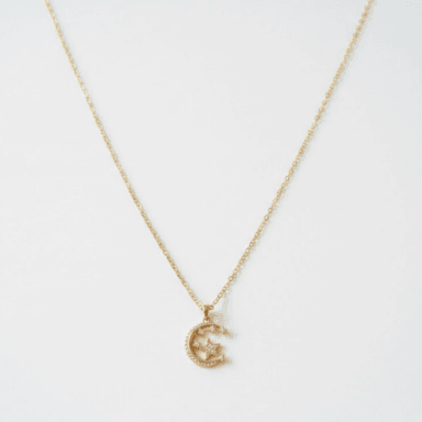 COLLAR LUNA Y ESTRELLA DORADO