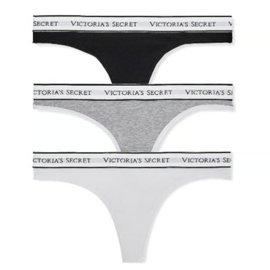 PACKX 3 CALZON BIKINI VICTORIAS SECRET ALGODON CON LOGO - 1