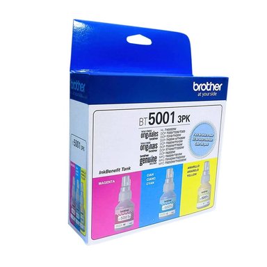 TINTA BROTHER BT5001 MULTICOLOR BOTELLAS 3PK-TANK 3 COLORES