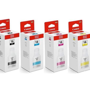 KIT TINTA CANON GI-16 MULTICOLOR NEGRO Y COLORES MAXIFI GX6010 GX7010