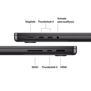MACBOOK PRO 14″ M5 16GB RAM + 512GB SSD (TECLADO INGLES) - SPACE BLACK - 5