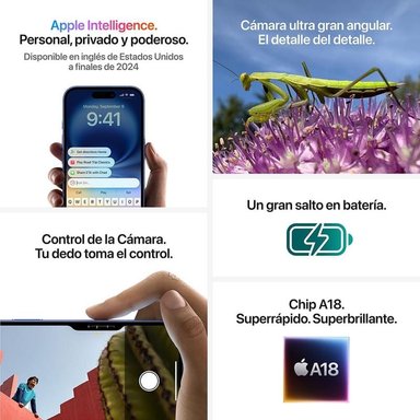 APPLE IPHONE 16 256GB 48MP + 12MP PINK CHIP FISICO - 6