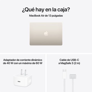 NUEVA MACBOOK AIR M5 13” 16GB RAM + 512GB (TECLADO INGLES) - STARLIGHT (2026) - 7