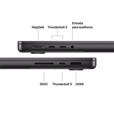 MACBOOK PRO 14” ( M5 PRO ) 24GB, 1TB - SPACE BLACK + REGALO - 6