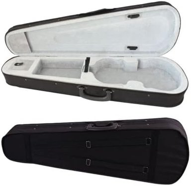 ESTUCHE PARA VIOLIN 4/4 ACOLCHADO IMPERMEABLE CON CORREAS Y COMPARTIMENTOS