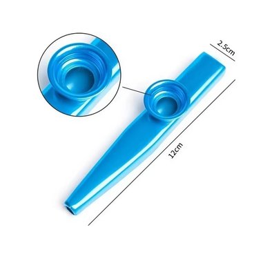 KAZOO DE METAL INSTRUMENTO MUSICAL PORTÁTIL - AZUL - 4