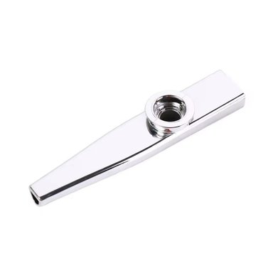 KAZOO DE METAL INSTRUMENTO MUSICAL PORTÁTIL - PLATEADO - 4