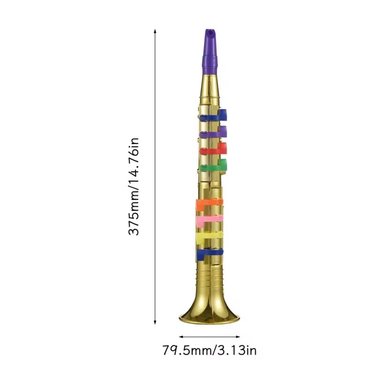 CLARINETE DE JUGUETE DORADO PARA NIÑOS CON 8 TECLAS COLOR - 4