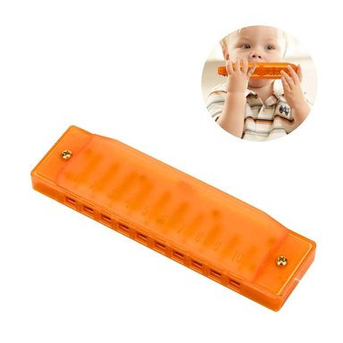ARMÓNICA DE PLÁSTICO PARA NIÑOS - ANARANJADO