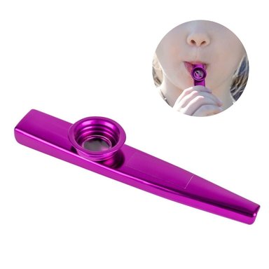 KAZOO DE METAL INSTRUMENTO MUSICAL PORTÁTIL - MORADO