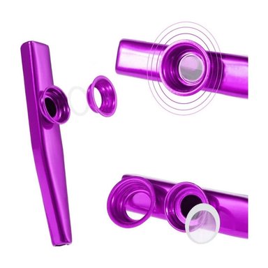 KAZOO DE METAL INSTRUMENTO MUSICAL PORTÁTIL - MORADO - 4