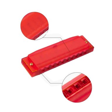 ARMÓNICA DE PLÁSTICO PARA NIÑOS - ROJO - 4