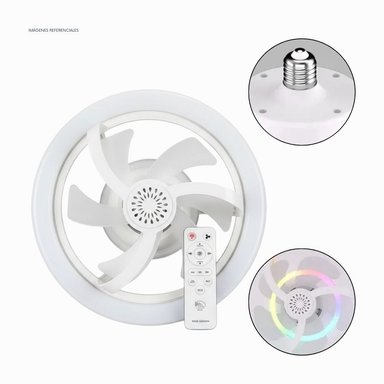 FOCO VENTILADOR LED 50W GIRATORIO 360° CON CONTROL REMOTO - 3