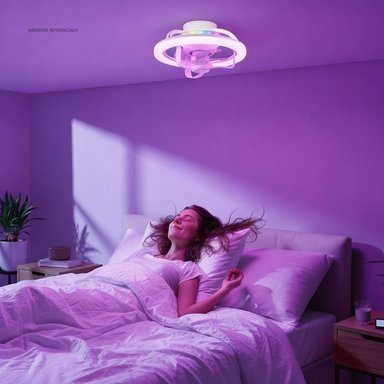 FOCO VENTILADOR LED 50W GIRATORIO 360° CON CONTROL REMOTO - 4