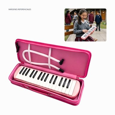 MELÓDICA DE 32 TECLAS 'CALIFORNIA' - COLOR ROSA CON ESTUCHE RÍGIDO