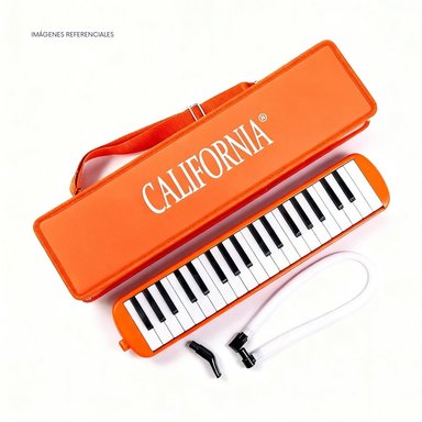 MELÓDICA DE 37 TECLAS 'CALIFORNIA' - COLOR NARANJA CON ESTUCHE RÍGIDO - 4