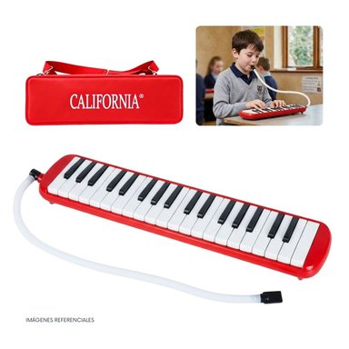 MELÓDICA DE 37 TECLAS 'CALIFORNIA' - COLOR ROJO CON ESTUCHE RÍGIDO - 1