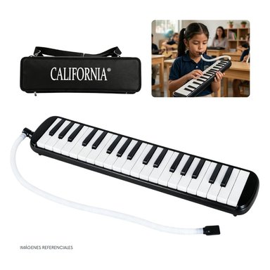 MELÓDICA DE 37 TECLAS 'CALIFORNIA' - COLOR NEGRO CON ESTUCHE RÍGIDO - 1