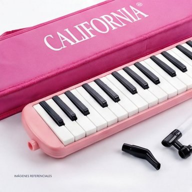 MELÓDICA DE 37 TECLAS 'CALIFORNIA' - COLOR ROSADO CON ESTUCHE RÍGIDO - 3
