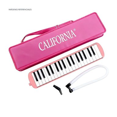 MELÓDICA DE 37 TECLAS 'CALIFORNIA' - COLOR ROSADO CON ESTUCHE RÍGIDO - 4