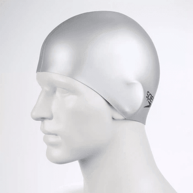 GORRO NATACIÓN SPEEDO SILICONA FLAT CAP ADULTO GRIS - 3