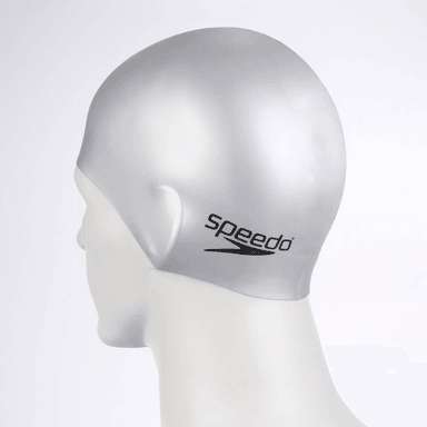 GORRO NATACIÓN SPEEDO SILICONA FLAT CAP ADULTO GRIS - 4