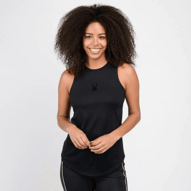 POLO SIN MANGAS ENTRENAMIENTO SPYDER FREESTYLE NEGRO MUJER