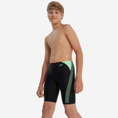 TRAJE BAÑO NATACIÓN NIÑO SPEEDO JAMMER HYPERBOOM SPLCE VERDE