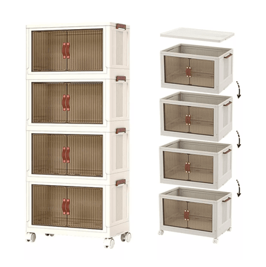 GABINETE BLANCO ALMACENAMIENTO CAJA ORGANIZADORA 4 NIVELES - 2