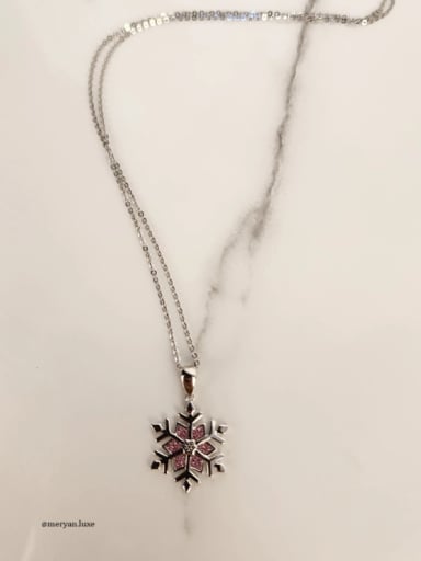 COLLAR COPO BRILLANTE DE ROSA - PLATA 925 - 5