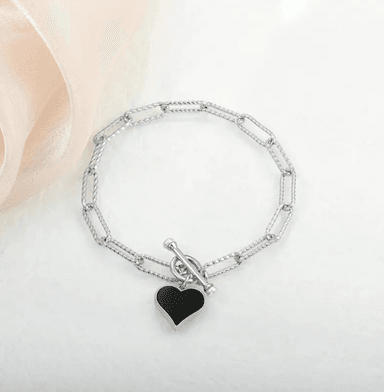 PULSERA ELEGANCIA OSCURA EN ESLABONES DEL AMOR