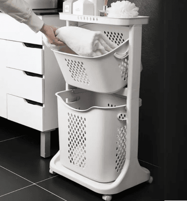 CESTA DE 2 NIVELES - COLOR BLANCO