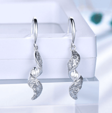 ARETES ONDAS DE CRISTAL - PLATA 925 - 4