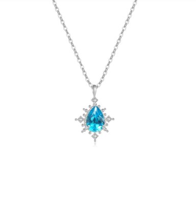 COLLAR GOTA CELESTIAL PLATA 925