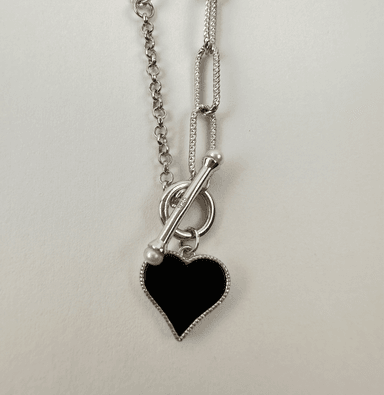 COLLAR LOVE NOIR PLATA 925 - 1