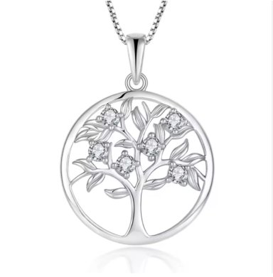 COLLAR ÁRBOL MÍSTICO BRILLANTE PLATA 925