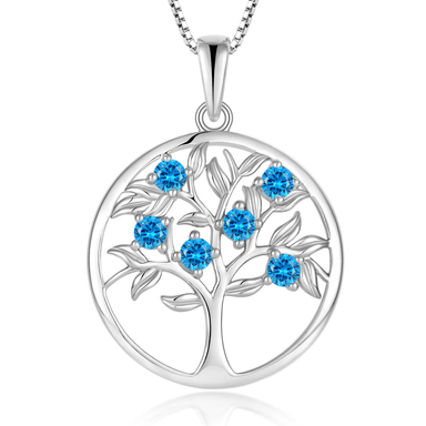 COLLAR ÁRBOL MÍSTICO BRILLANTE CELESTIAL PLATA 925 - 1