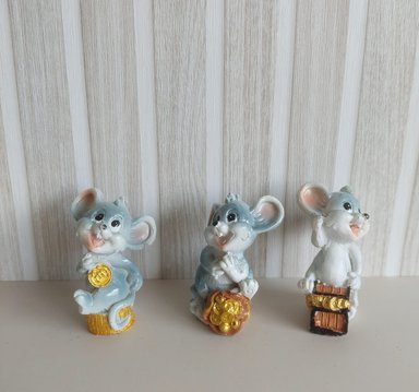 ADORNOS MODERNO MULTICOLOR TRIO RATONCITOS