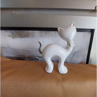 ADORNOS MODERNOS CERÁMICA BLANCO GATITOS ENCANTADORES - 3