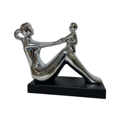 ADORNOS SILUETA MAMA CERÁMICA PLATEADO