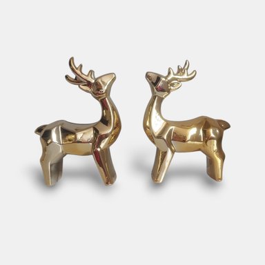 PACK DE 2 RENOS NAVIDEÑOS DORADO