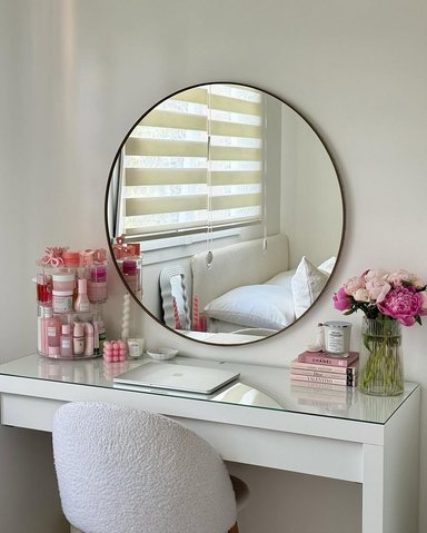 ESPEJO CIRCULAR DE METAL 80 CM