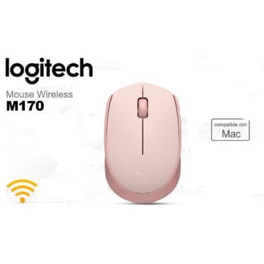 MOUSE LOGITECH INALÁMBRICO M170- ROSA - 1