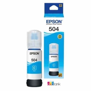 TINTA EPSON T504 AZUL BOTELLA IMPRESORA CYAN