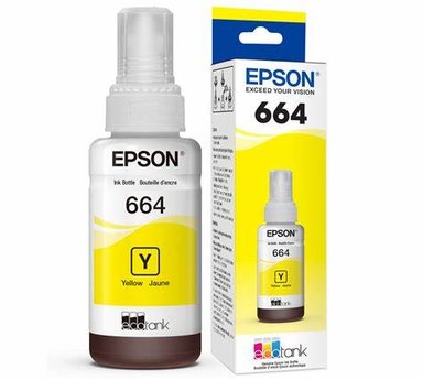 TINTA EPSON T664 AMARILLO BOTELLA IMPRESORA YELLOW