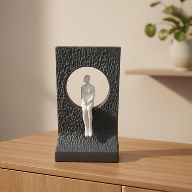 ESTATUA MUJER EN CALMA DE CERÁMICA