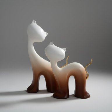 ADORNO MAP DESIGN PAREJA DE GATOS